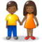 Man and Woman Holding Hands - Medium Black emoji on Samsung